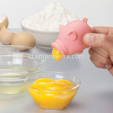 Promosi Pemisah Kuning Telur Karet Silikon Standar Makanan